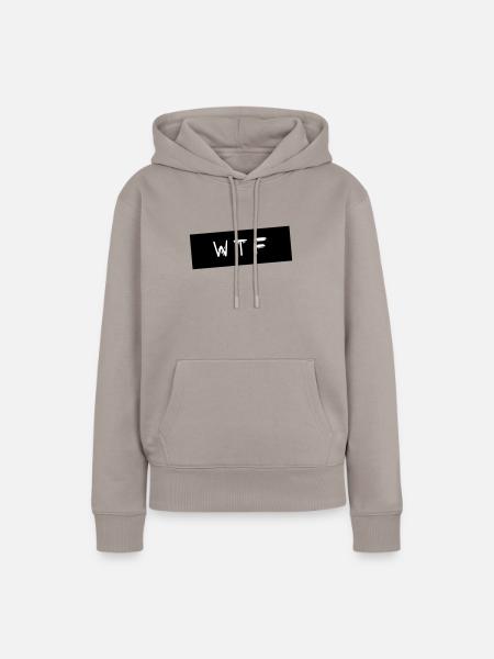 WTF - Frauen Premium Bio Hoodie - Taupe