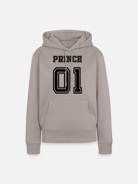 PRINCE 01 - Frauen Premium Bio Hoodie - Taupe