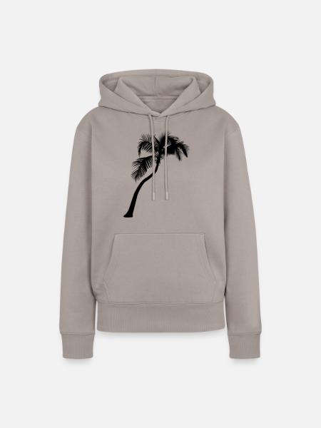 Palme - Frauen Premium Bio Hoodie - Taupe