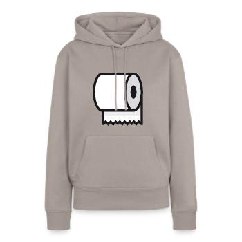 Papier toilette papier toilette rouleau papier toilette - Sweat à capuche Premium bio Femme - taupe - Devant - Julia (174cm)