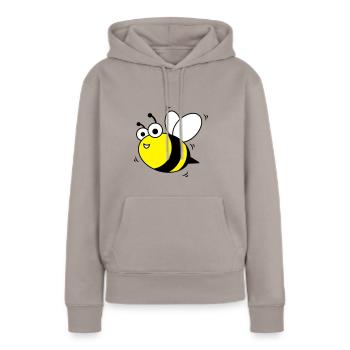 bourdon - Sweat à capuche Premium bio Femme - taupe - Devant - Julia (174cm)