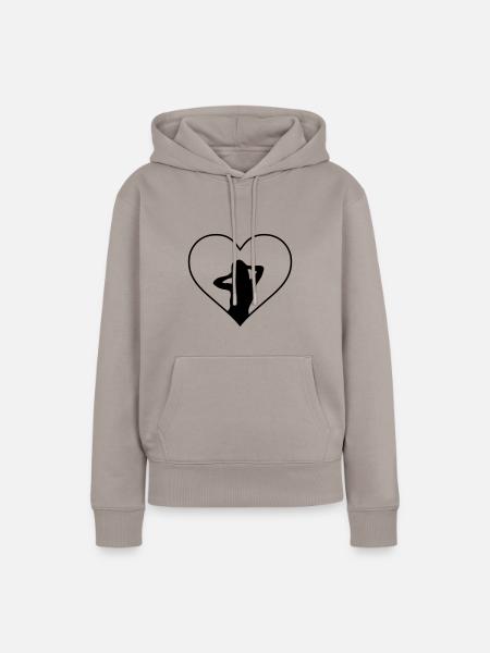 hot babe - Frauen Premium Bio Hoodie - Taupe