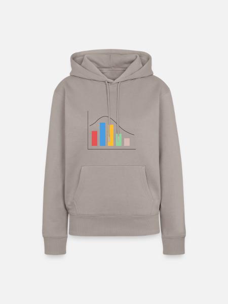 Pale - graph - Frauen Premium Bio Hoodie - Taupe
