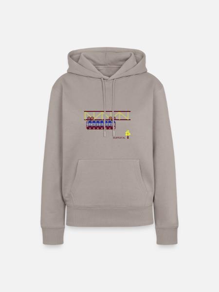 Wuppertaler Schwebebahn - Frauen Premium Bio Hoodie - Taupe