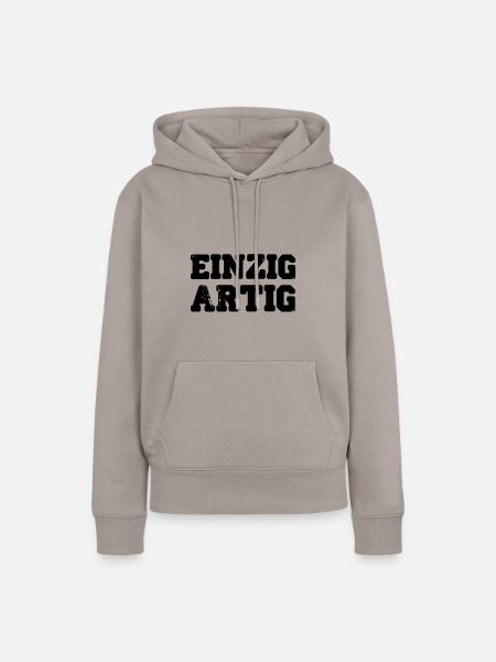 einzigartig - Frauen Premium Bio Hoodie - Taupe