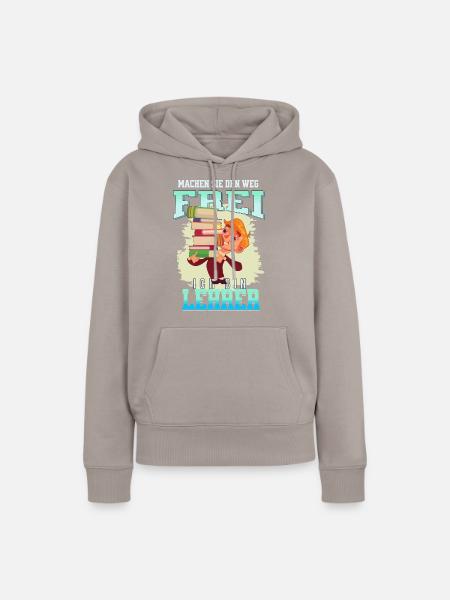 Lehrer im Stress - Frauen Premium Bio Hoodie - Taupe