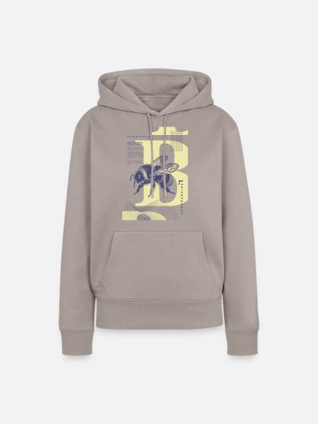Hummel – Klein, laut, unbeirrbar - Frauen Premium Bio Hoodie - Taupe
