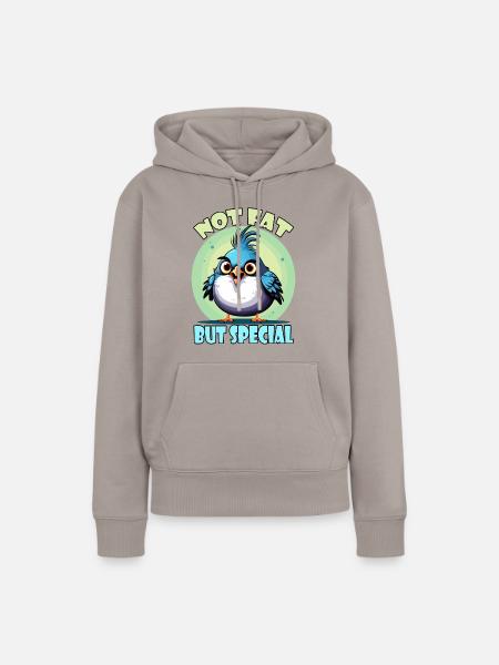 Nicht fett sondern speziell - Frauen Premium Bio Hoodie - Taupe