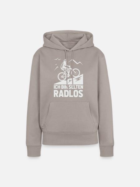 Selten Radlos Fahrrad Mountainbike Rennrad Rad - Frauen Premium Bio Hoodie - Taupe