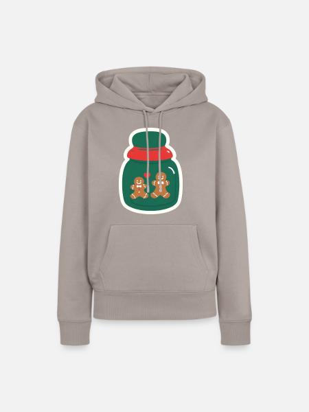 Lebkuchen - Frauen Premium Bio Hoodie - Taupe