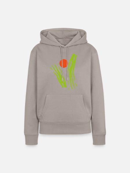 Sonne Gras - Frauen Premium Bio Hoodie - Taupe