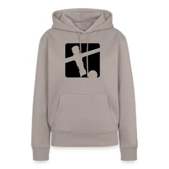 kicker partenaire - Kicker shirt - Sweat à capuche Premium bio Femme - taupe - Devant - Julia (174cm)