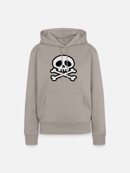 totenkopf - Frauen Premium Bio Hoodie - Taupe