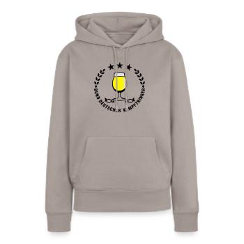Bund Deutscher Kampftrinker (3c) - Frauen Premium Bio Hoodie - Taupe - Vorne - Julia (174cm)