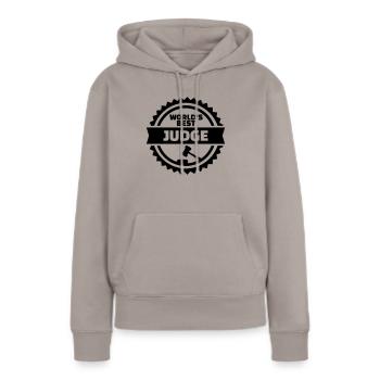 Richter - Frauen Premium Bio Hoodie - Taupe - Vorne - Julia (174cm)