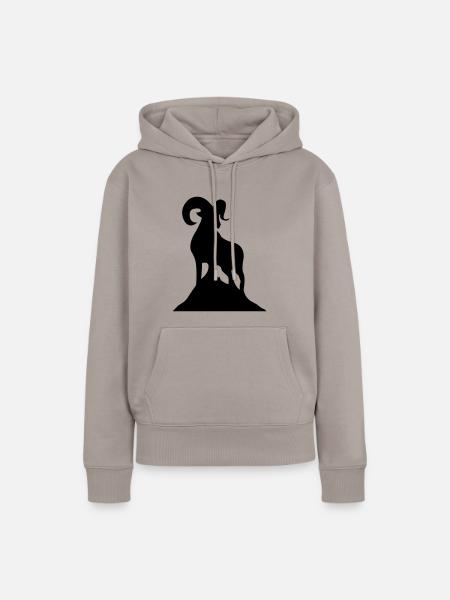 widder 01 - Frauen Premium Bio Hoodie - Taupe