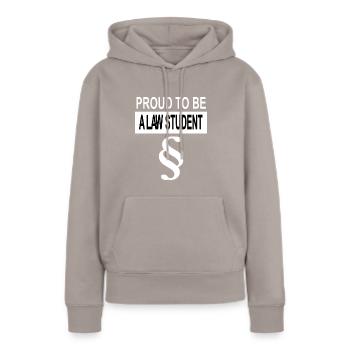 Jura Student ich studiere Jura Studium Geschenk - Frauen Premium Bio Hoodie - Taupe - Vorne - Julia (174cm)