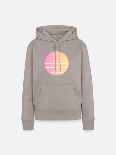 Sunset - Frauen Premium Bio Hoodie - Taupe
