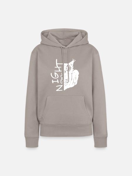 Nachteule - Frauen Premium Bio Hoodie - Taupe