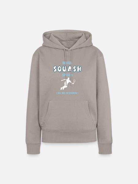Bester Squash Spieler Squasher Squashspieler - Frauen Premium Bio Hoodie - Taupe