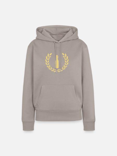 Bierflasche - Frauen Premium Bio Hoodie - Taupe