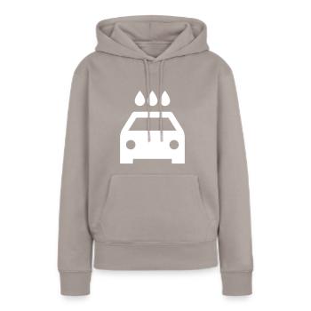 Car wash - Women’s Premium Organic Hoodie - taupe - Front - Julia (174cm)