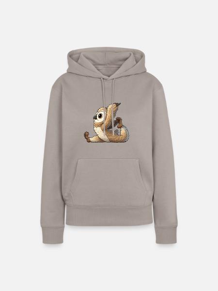 Eule Yoga & Fitness: Gymnastik-Training - Frauen Premium Bio Hoodie - Taupe