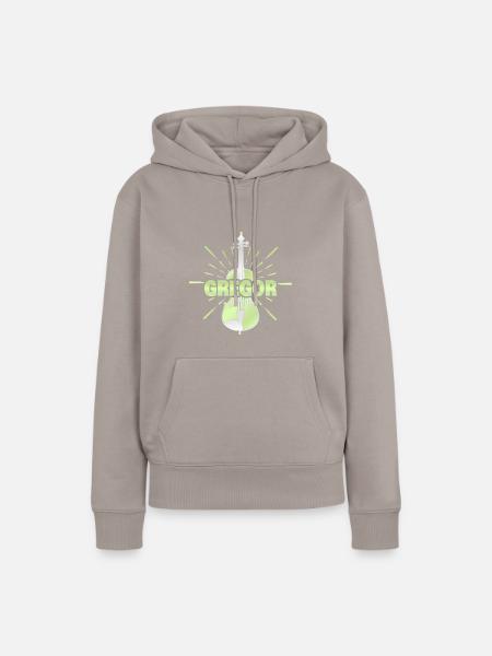 Streichinstrument Gregor - Frauen Premium Bio Hoodie - Taupe