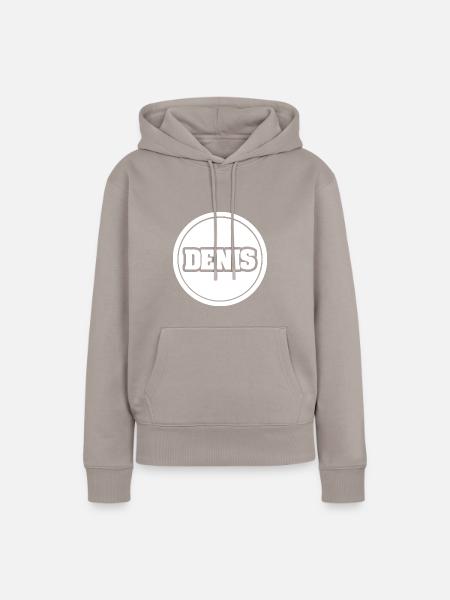 Denis als Vorname - Frauen Premium Bio Hoodie - Taupe