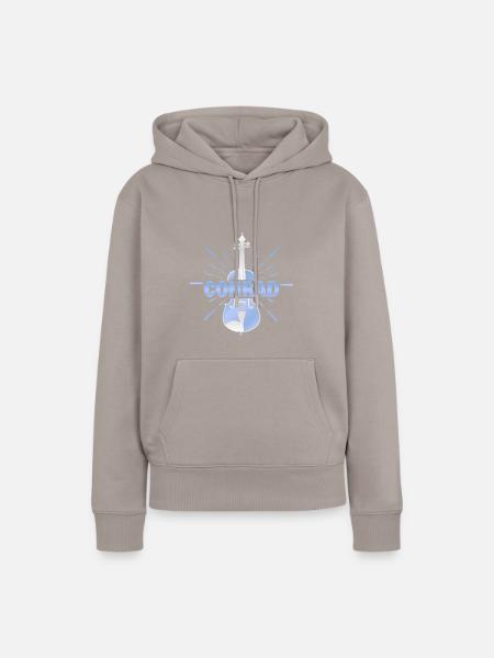 Vorname Conrad - Frauen Premium Bio Hoodie - Taupe