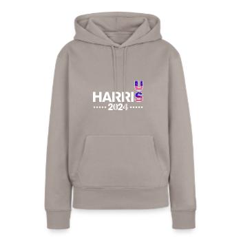 Élections américaines 2024 - Sweat à capuche Premium bio Femme - taupe - Devant - Julia (174cm)