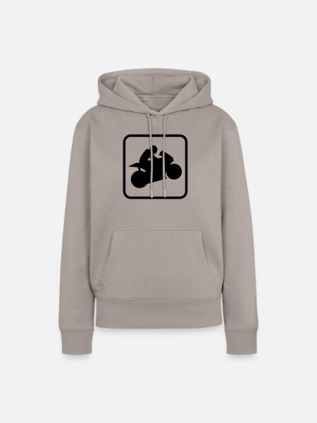 motorbike - Frauen Premium Bio Hoodie - Taupe
