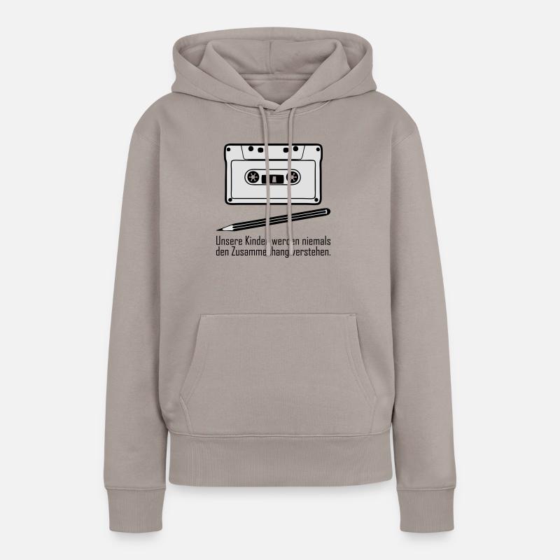 La relation - Sweat à capuche Premium bio Femme - taupe