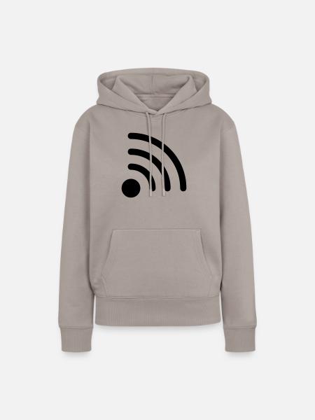 Wlan, Funk - Frauen Premium Bio Hoodie - Taupe