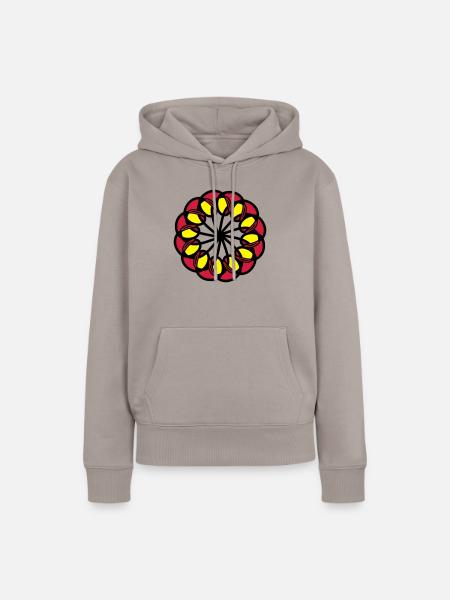 mandala - Frauen Premium Bio Hoodie - Taupe