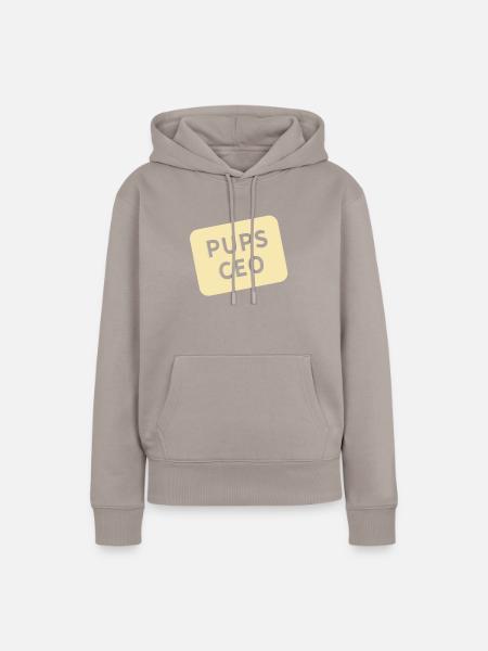Pups CEO - Frauen Premium Bio Hoodie - Taupe