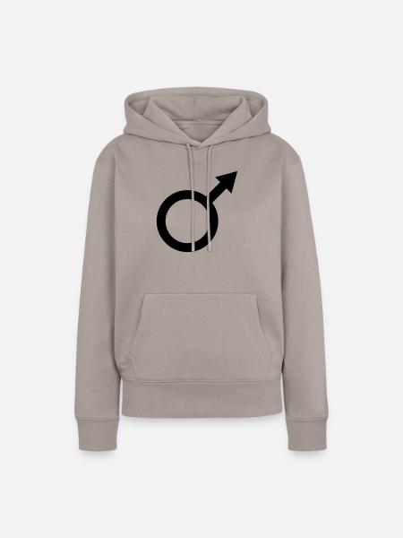 Mann - Frauen Premium Bio Hoodie - Taupe