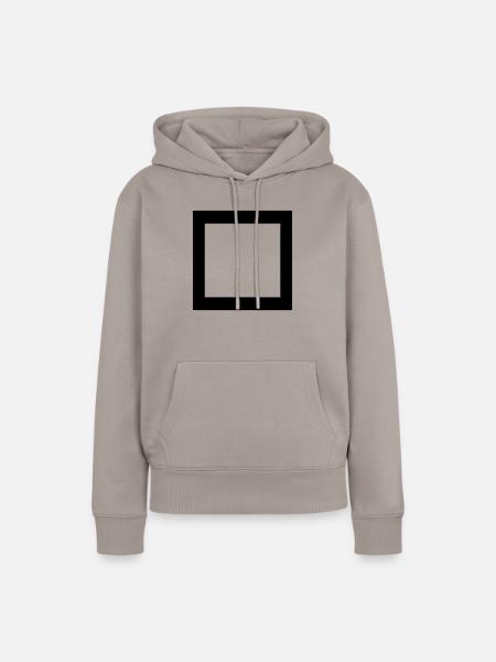 rechteck - Frauen Premium Bio Hoodie - Taupe