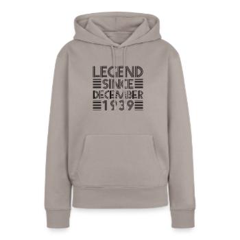 Legenden Geburtstag Dezember 1939 geboren Geschenk - Frauen Premium Bio Hoodie - Taupe - Vorne - Julia (174cm)