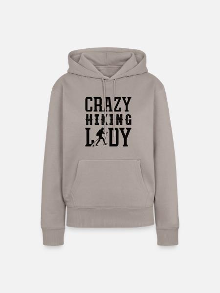 Wandern Frau Bergsteigen - Frauen Premium Bio Hoodie - Taupe