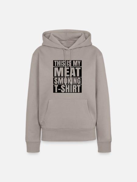 Fleisch Räuchern - Frauen Premium Bio Hoodie - Taupe