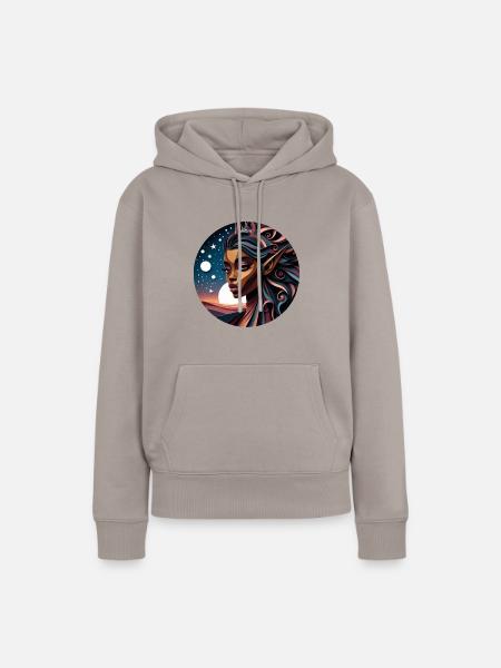 Elfe, Fee, Fantasy - Frauen Premium Bio Hoodie - Taupe