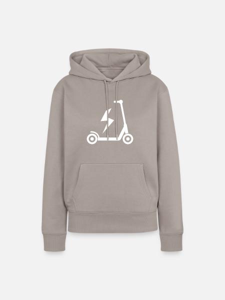 E-Scooter E-Roller Scooter - Frauen Premium Bio Hoodie - Taupe