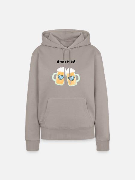 Ozapft is - Frauen Premium Bio Hoodie - Taupe