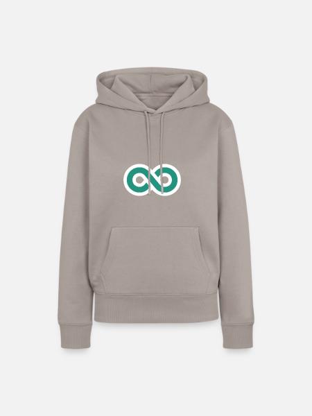 Unendlich Icon - Frauen Premium Bio Hoodie - Taupe