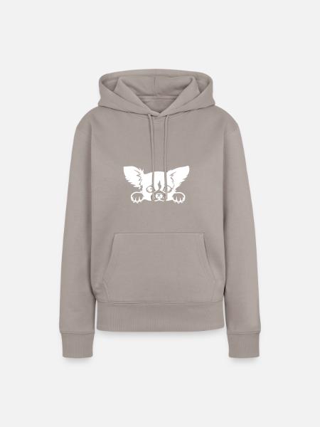 chiwawa chihuahua - Frauen Premium Bio Hoodie - Taupe