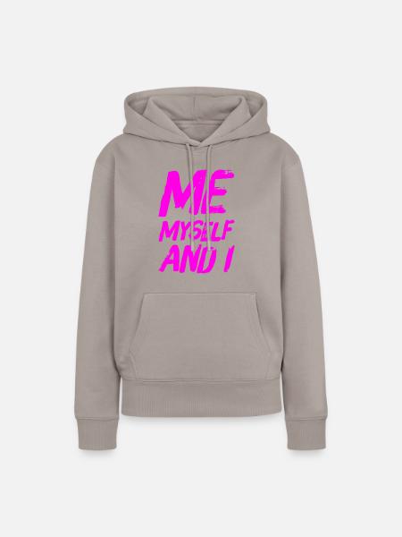 ich, beide und ich - Frauen Premium Bio Hoodie - Taupe