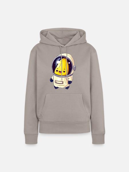 Banane Astronaut Kosmonaut - Frauen Premium Bio Hoodie - Taupe