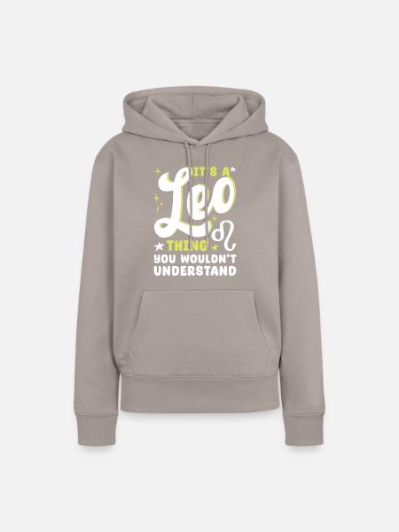 Sternzeichen Löwe - Frauen Premium Bio Hoodie - Taupe