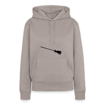 Hexenbesen - Frauen Premium Bio Hoodie - Taupe - Vorne - Julia (174cm)